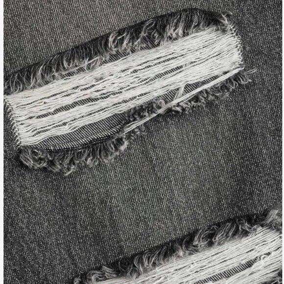 NWT CIDER Women’s Ripped Jeans High Waisted Distressed Baggy Straight Wide Leg - Picture 3 of 7